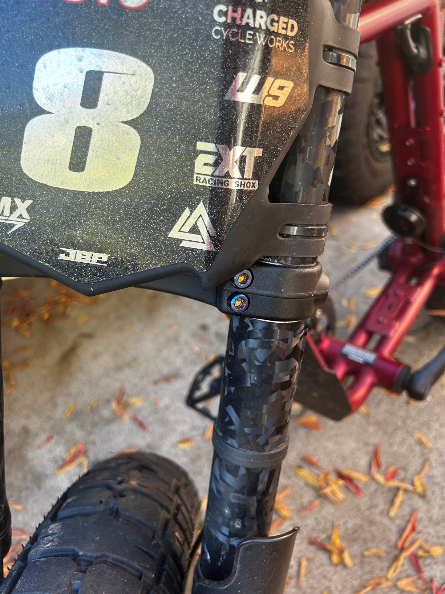 Super 73 triple clamp titanium